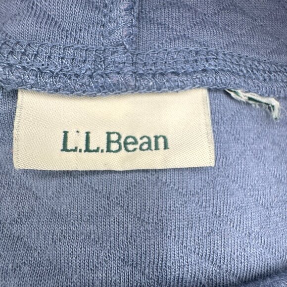 L.L. Bean Women's Softlight Quilted Blue Cowl Neck Long Sleeve Pullover - Picture 5 of 7